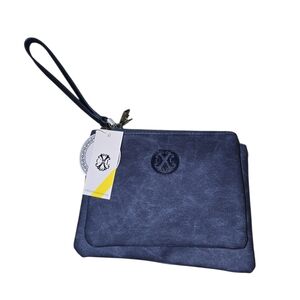 Christian Lacroix Indigo Denim Slim Pouch Wristlet, NWT!!